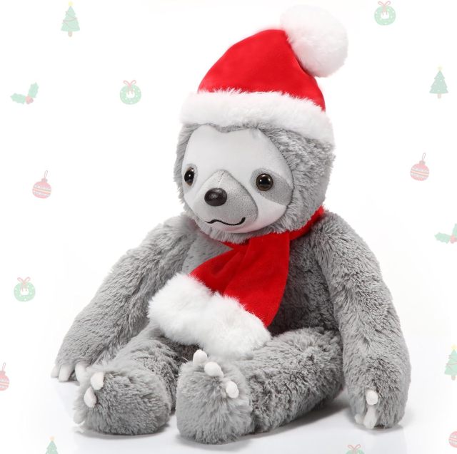8 Inch Christmas Stuffed Animal Christmas Plush Doll- Sloth