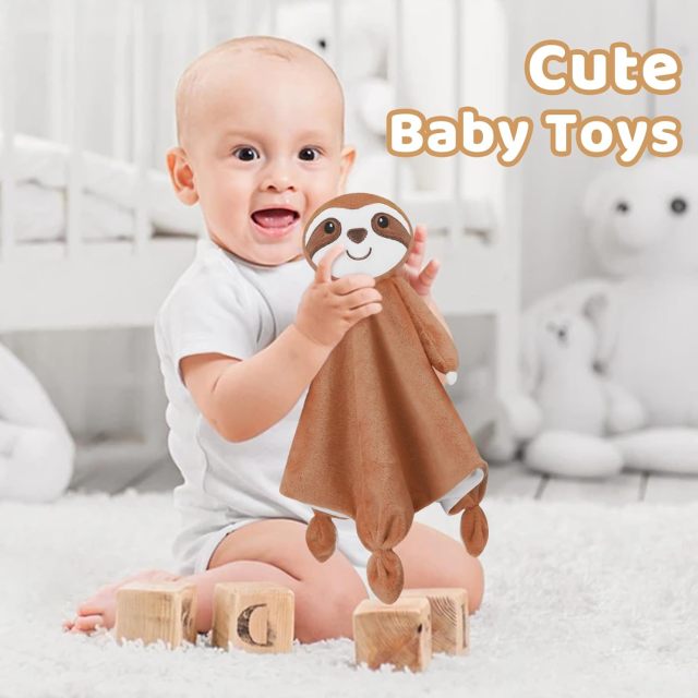 Sloth Security Blanket Soft Loveys for Babies for Boys and Girls Newborn