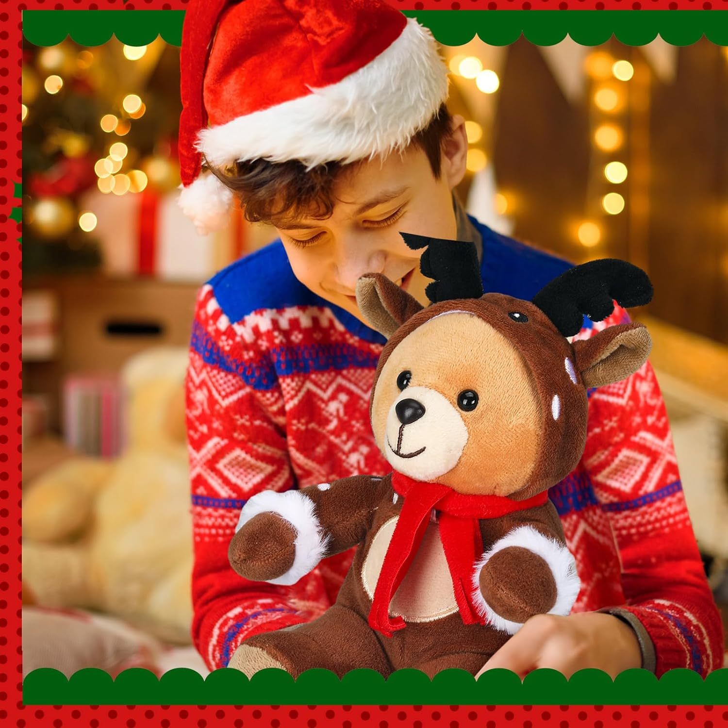 8 Pcs Christmas Stuffed Animals Bears