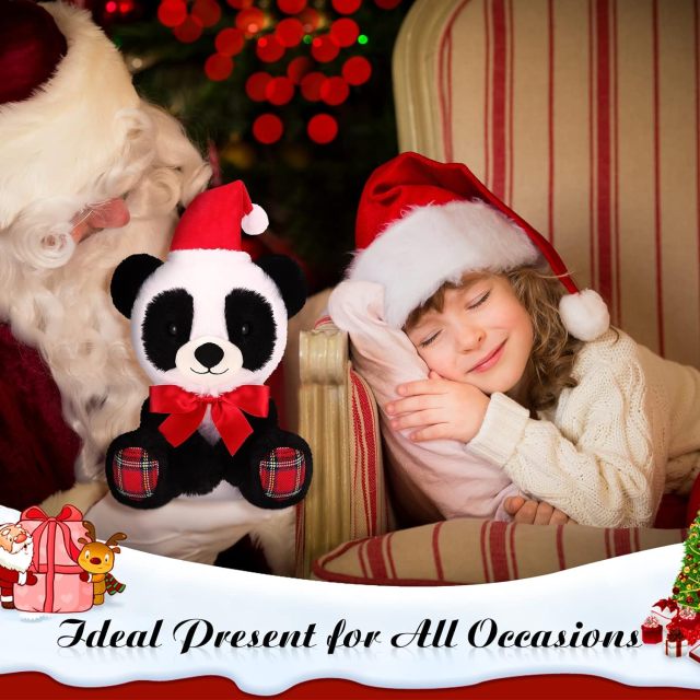 8 Inch Christmas Stuffed Animal Christmas Plush Doll- Panda
