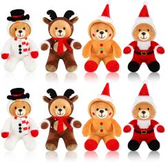 8 Pcs Christmas Stuffed Animals Bears