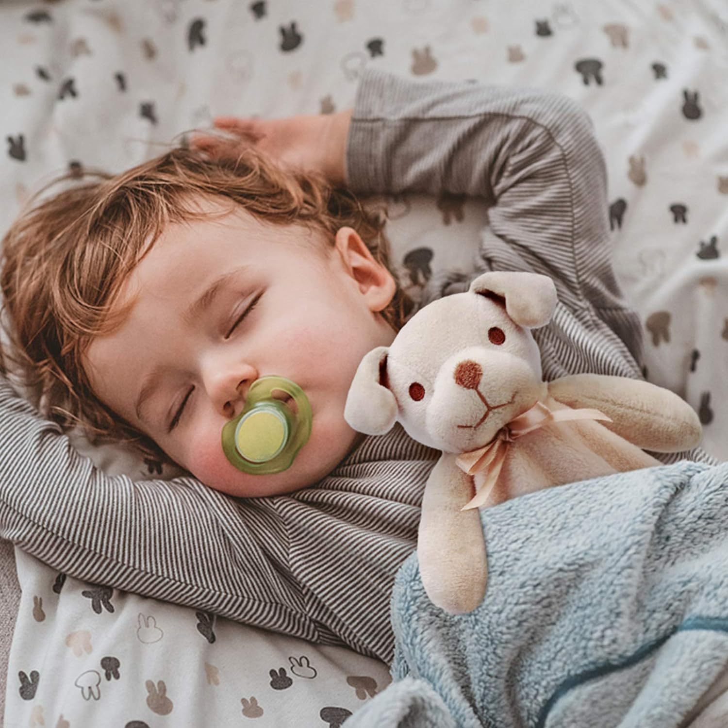 Dog Security Blanket Brown Soft Puppy Lovey for Boys and Girls