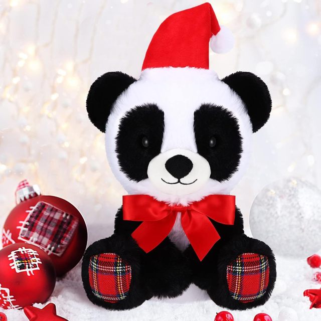 8 Inch Christmas Stuffed Animal Christmas Plush Doll- Panda