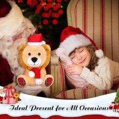 8 Inch Christmas Stuffed Animal Christmas Plush Doll- Lion