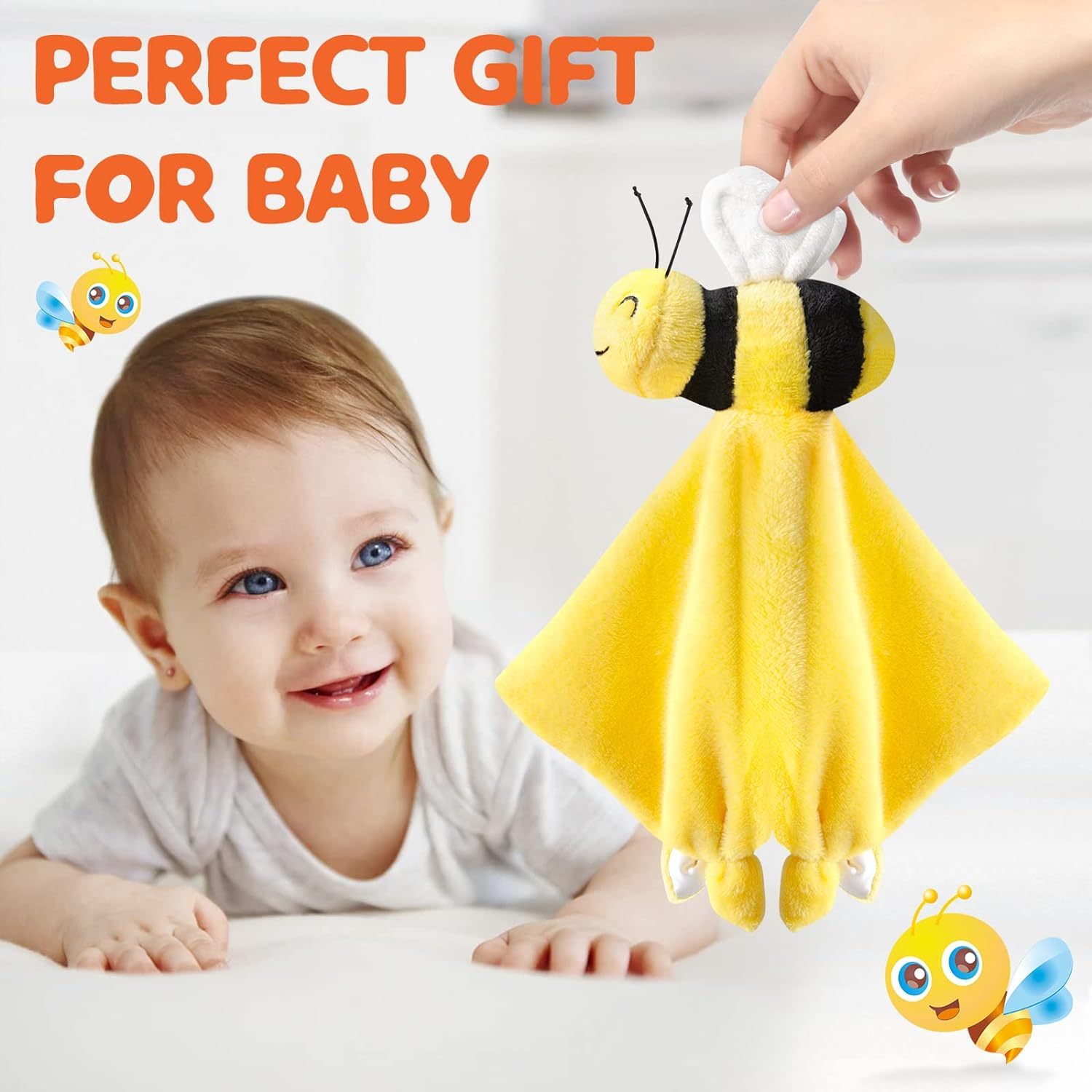 Bee Loveys for Babies Soft Security Blanket Baby Snuggle Toy 