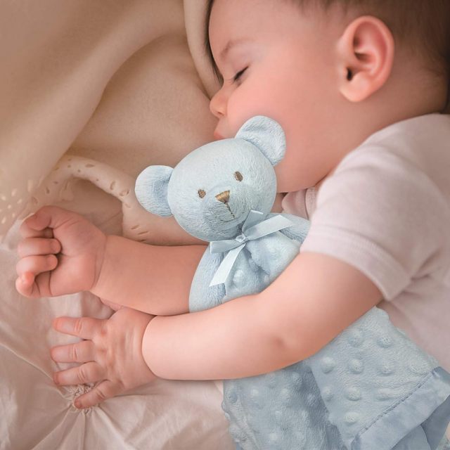 Teddy Bear Lovey Baby Security Blanket for Boys and Girls
