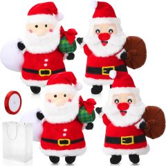 4 Pcs 8 Inch Christmas Plush Stuffed Animal Doll Set