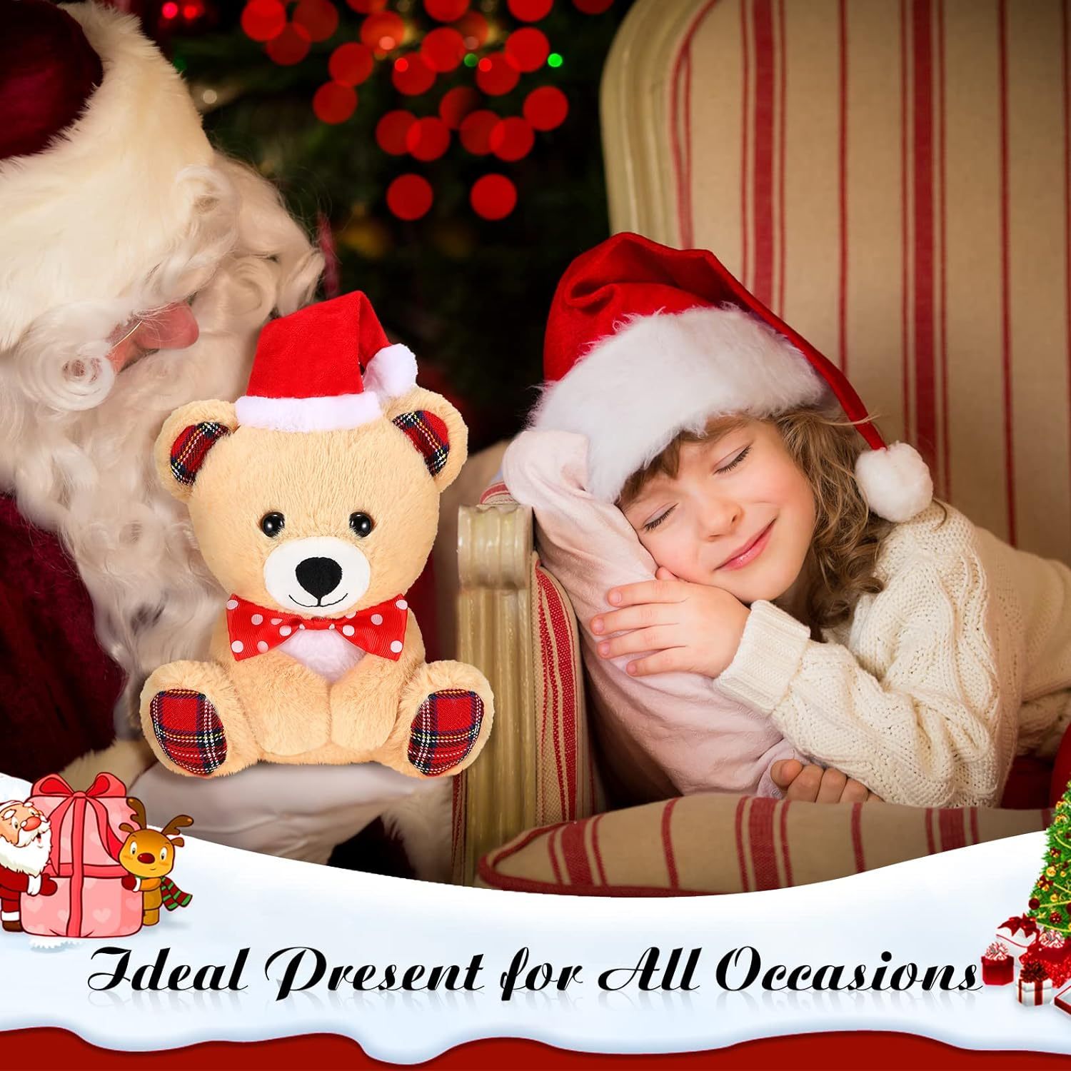 8 Inch Christmas Stuffed Animal Christmas Plush Doll- Little Bear