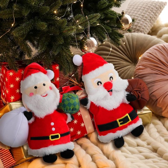 4 Pcs 8 Inch Christmas Plush Stuffed Animal Doll Set