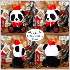 8 Inch Christmas Stuffed Animal Christmas Plush Doll- Panda