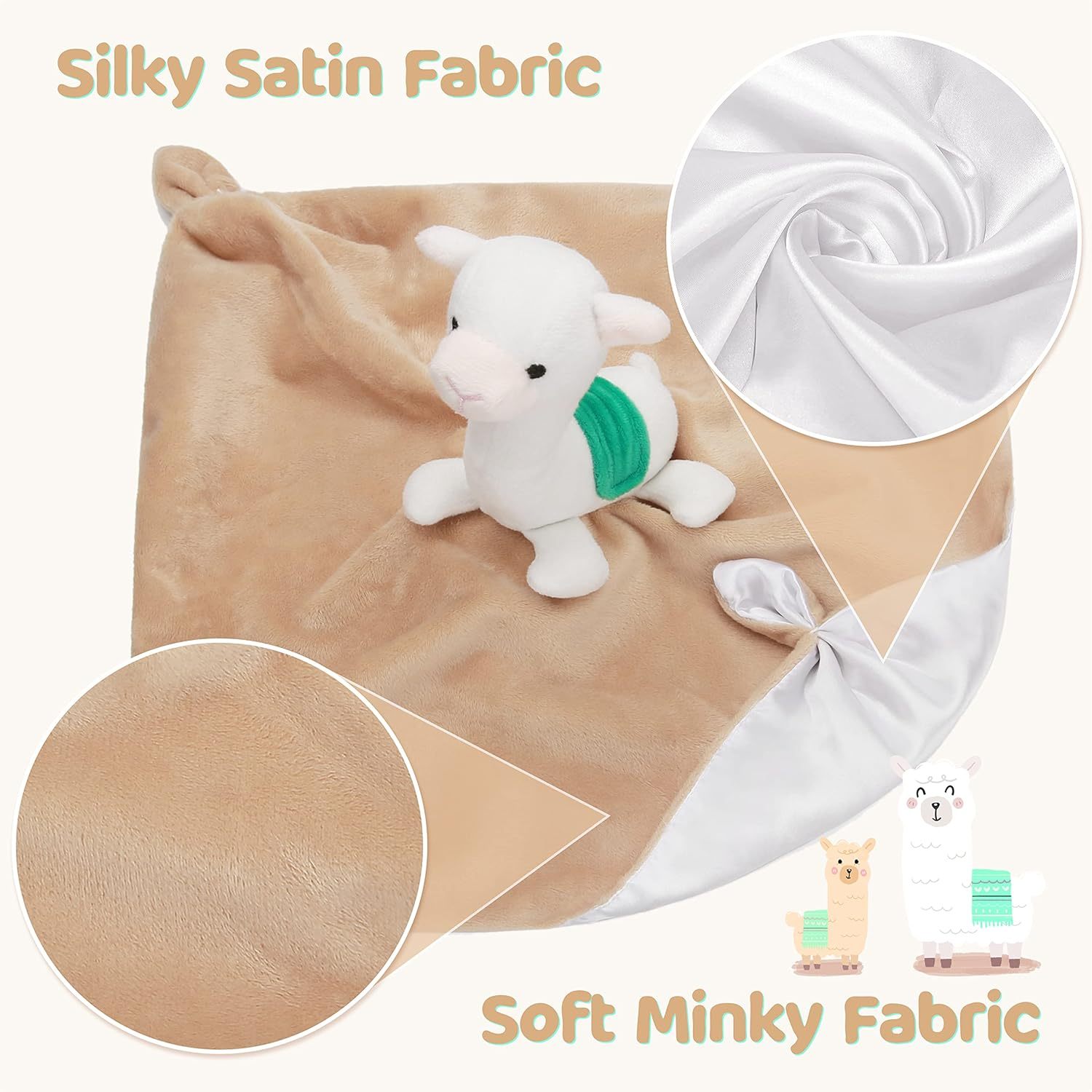 Security Blanket Soft Loveys for Babies for Boys and Girls