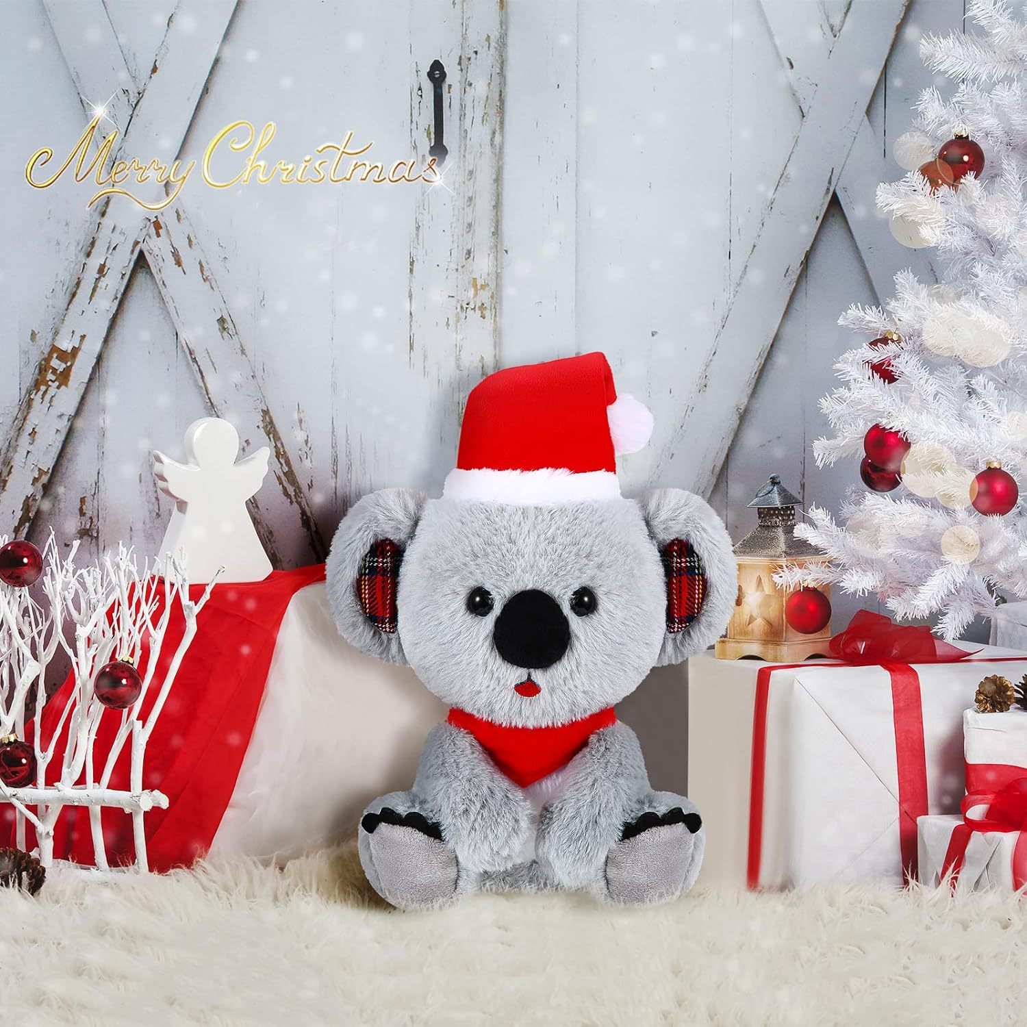 8 Inch Christmas Stuffed Animal Christmas Plush Doll- Koalas