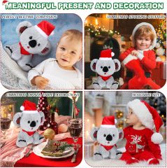 8 Inch Christmas Stuffed Animal Christmas Plush Doll- Koalas