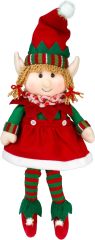 Elf Plush Christmas Stuffed Dolls, Set of 2 - 18”