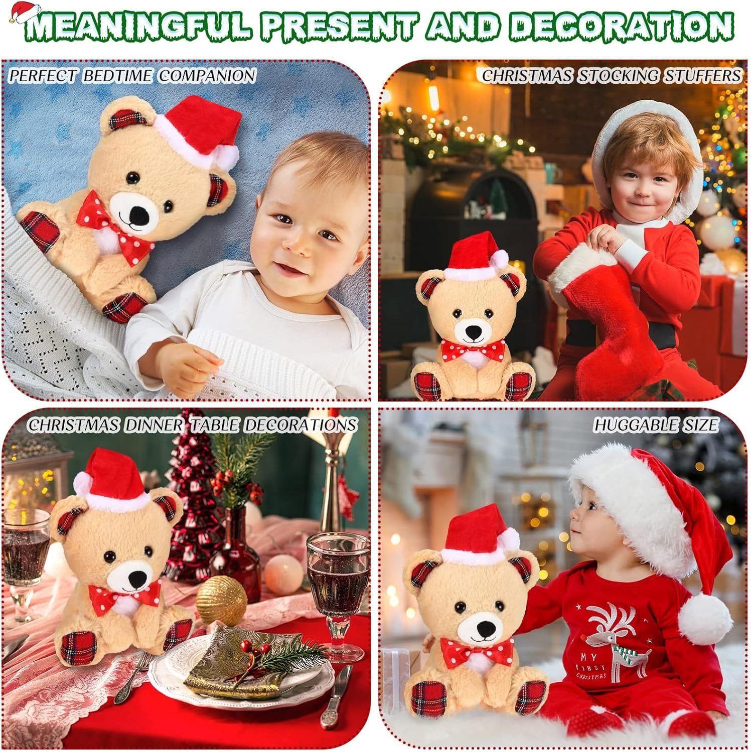 8 Inch Christmas Stuffed Animal Christmas Plush Doll- Little Bear