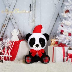 8 Inch Christmas Stuffed Animal Christmas Plush Doll- Panda