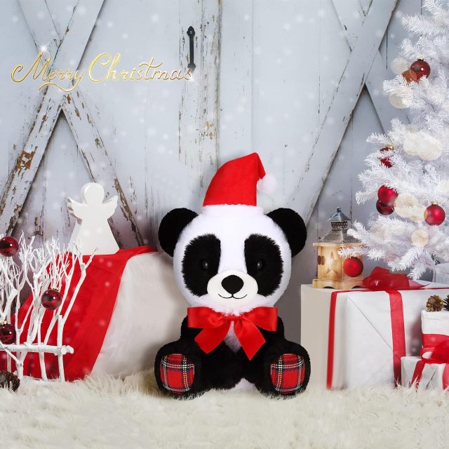 8 Inch Christmas Stuffed Animal Christmas Plush Doll- Panda