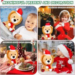 8 Inch Christmas Stuffed Animal Christmas Plush Doll- Lion