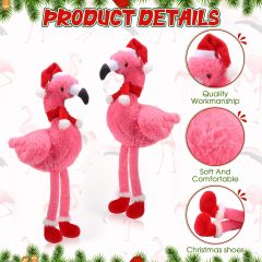 8 Inch Christmas Stuffed Animal Christmas Plush Doll- Flamingo