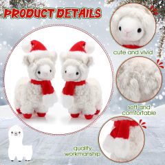 8 Inch Christmas Stuffed Animal Christmas Plush Doll- Alpaca