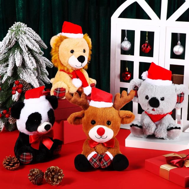 8 Inch Christmas Stuffed Animal Christmas Plush Doll- Panda