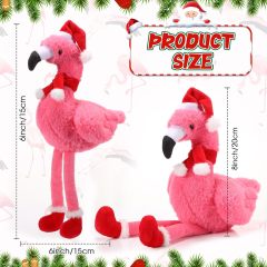 8 Inch Christmas Stuffed Animal Christmas Plush Doll- Flamingo