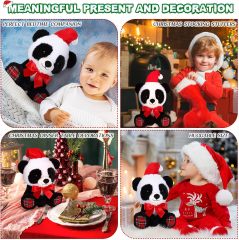 8 Inch Christmas Stuffed Animal Christmas Plush Doll- Panda