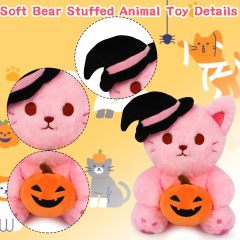9“ Cute Pink Cat Stuffed Animals for Kids Girls