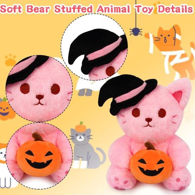9“ Cute Pink Cat Stuffed Animals for Kids Girls