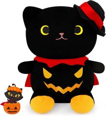 Cute Soft Halloween Black Cat Plush Animal Toy
