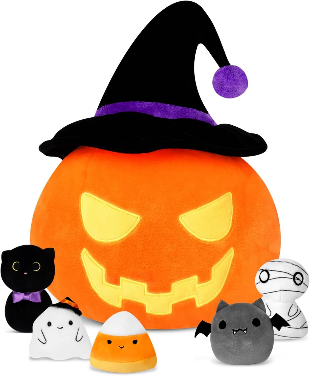 Halloween Stuffed Animal Pumpkin Plush Toys Set 6Pcs