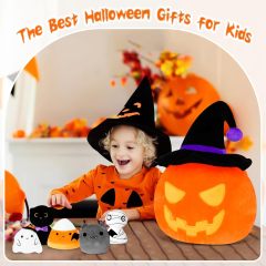 Halloween Stuffed Animal Pumpkin Plush Toys Set 6Pcs