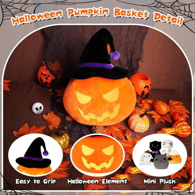 Halloween Stuffed Animal Pumpkin Plush Toys Set 6Pcs