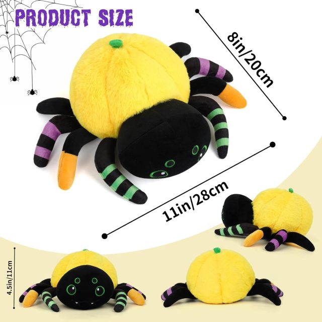 Kawaii Cute Halloween Plush Spider, Soft Stuffed Animal Gift
