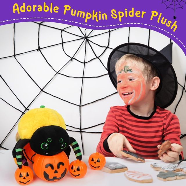Kawaii Cute Halloween Plush Spider, Soft Stuffed Animal Gift