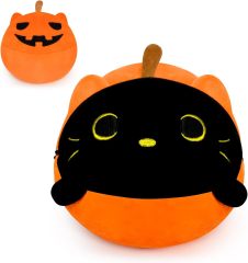 8.5in Pumpkin Pillow Halloween Stuffed Animal Cat Plushies