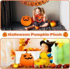 8.5in Pumpkin Pillow Halloween Stuffed Animal Cat Plushies