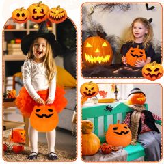 8.5in Pumpkin Pillow Halloween Stuffed Animal Cat Plushies