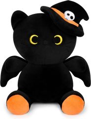 Cute Bat Black Cat Plushies Doll Toys Halloween Decoration Gifts for Kids