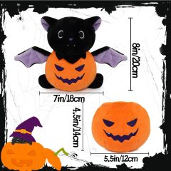 Halloween Bat Plush Stuffed Animal Toy with Pumpkin Clothes