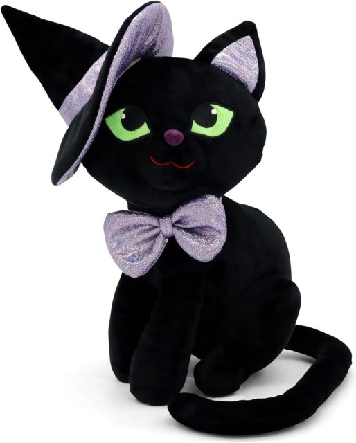 Black Cats Animal Plushies Toy and Witch Decorations 8 Inches