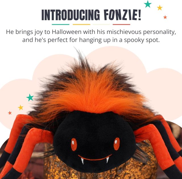 8” Spider Plush Toy Stuffed Animal Halloween Decor