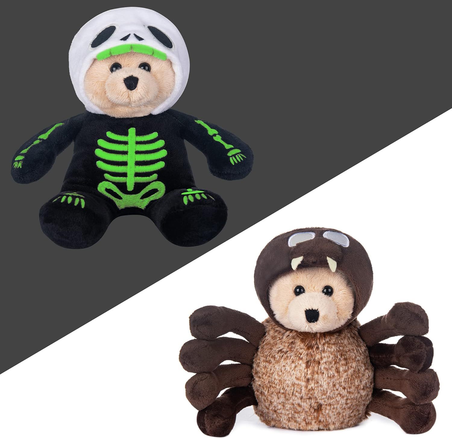 Teddy Bear Plush Spider Stuffed SkeletonToy with Flippable Hats Gifts
