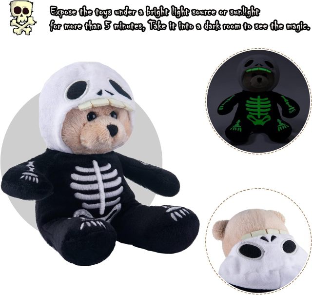 Teddy Bear Plush Spider Stuffed SkeletonToy with Flippable Hats Gifts