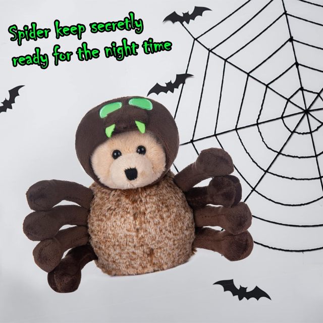 Teddy Bear Plush Spider Stuffed SkeletonToy with Flippable Hats Gifts