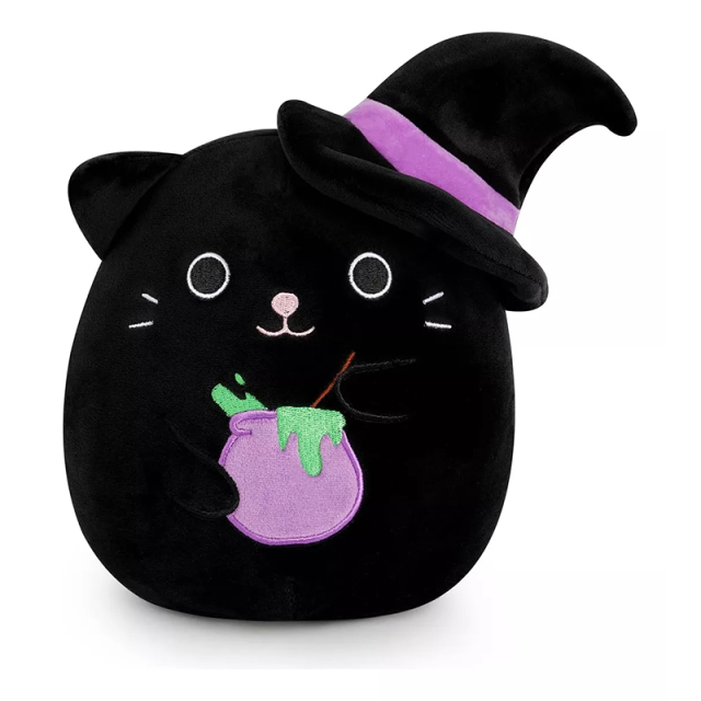 Halloween Black Cat Cat Animals Plush Toy with Witch Hat
