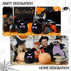 Halloween Witch Plush Pillow Cute Black Cow Stuffed Animal Toy