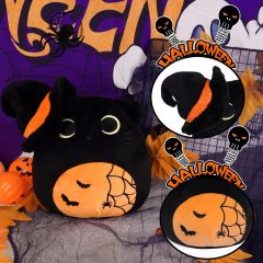 Halloween Stuffed Halloween Black Cat Doll Toy for All Ages