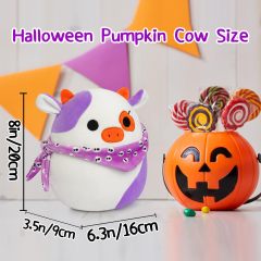 8in Cow Stuffed Animal Halloween Gift for Kids Birthday