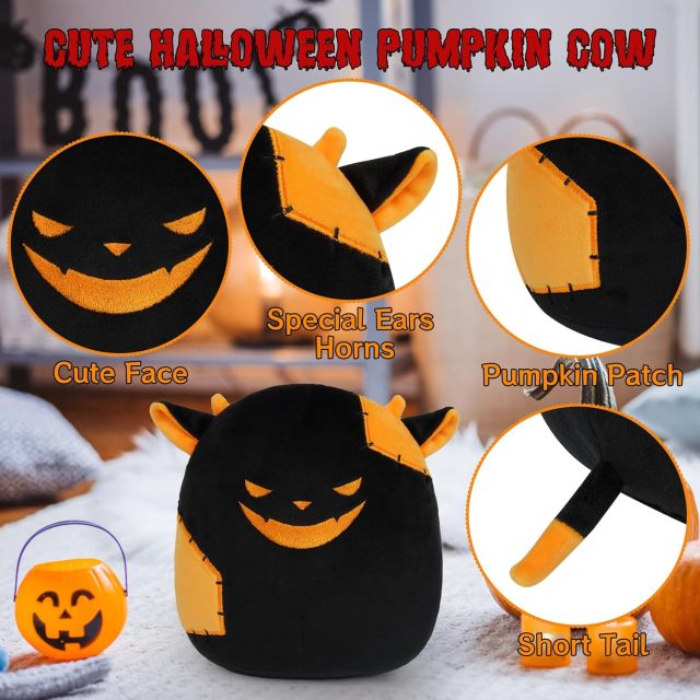 Kawaii Stuffed Cow Toy Plush Doll for Kids Girls Boys Decorations